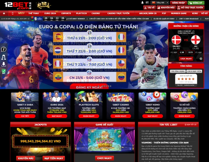 Nhà cái 12bet - Link vào mới nhất năm 2026