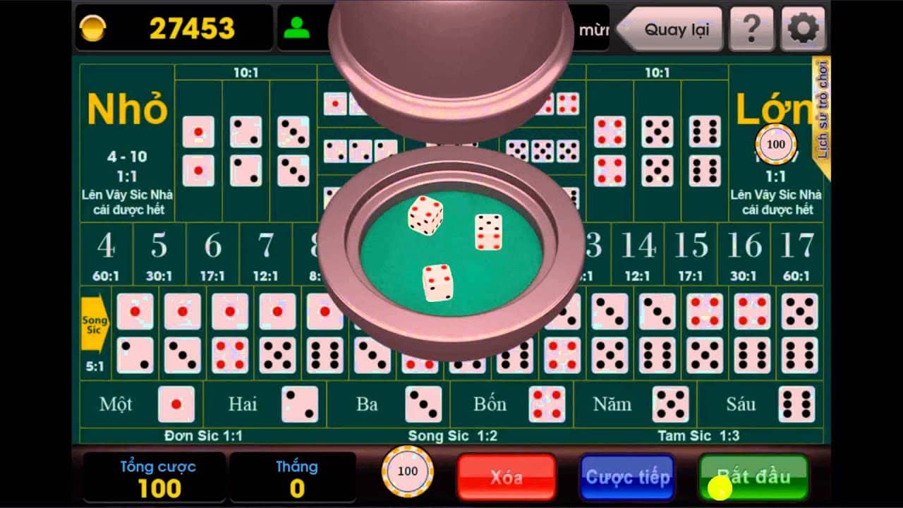 Cach cuoc 3 mat xuc xac giong nhau trong Sicbo online